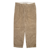 NAUTICA Mens Corduroy Trousers Beige Regular Straight W36 L30