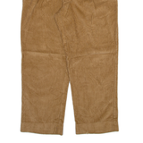 SCANDIA WOODS Mens Corduroy Trousers Beige Relaxed Straight W34 L28