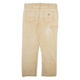 CARHARTT Mens Trousers Cream Relaxed Straight W36 L30