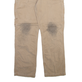CARHARTT Carpenter Mens Trousers Beige Relaxed Straight W36 L32