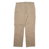CARHARTT Carpenter Mens Trousers Beige Relaxed Straight W36 L32