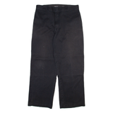 DICKIES Mens Trousers Black Loose Straight W35 L30