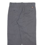 DICKIES Mens Trousers Grey Regular Straight W36 L29
