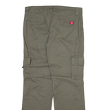 DICKIES Cargo Womens Trousers Grey Relaxed Straight W33 L31