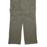 DICKIES Cargo Womens Trousers Grey Relaxed Straight W33 L31