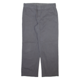 DICKIES Mens Trousers Grey Regular Straight W34 L29