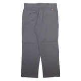 DICKIES Mens Trousers Grey Regular Straight W34 L29