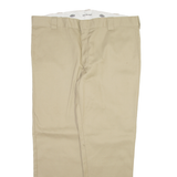DICKIES Mens Trousers Beige Slim Straight W42 L32