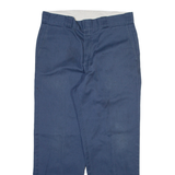 DICKIES Mens Trousers Blue Regular Straight W34 L29