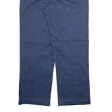 DICKIES Mens Trousers Blue Regular Straight W34 L29