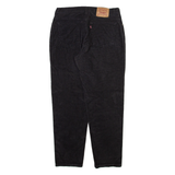 LEVI'S 550 Womens Corduroy Trousers Grey Relaxed Tapered W32 L30