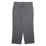 DICKIES Mens Trousers Grey Regular Straight W36 L29