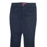 DICKIES Womens Trousers Blue Slim Straight W30 L29