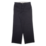 DICKIES Mens Trousers Black Regular Straight W32 L32