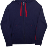 CALVIN KLEIN Mens Blue Hoodie Full Zip S