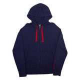 CALVIN KLEIN Mens Blue Hoodie Full Zip S