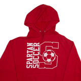 JERZEES Spartan Soccer Mens Red Hoodie USA M