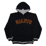 STITCHES Giants Mens Black Hoodie Full Zip USA L