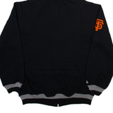 STITCHES Giants Mens Black Hoodie Full Zip USA L