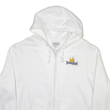 DISNEY Mens White Hoodie Full Zip XL