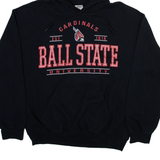 GILDAN Cardinals Ball State Mens Black Hoodie USA M
