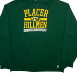 RUSSELL ATHLETIC Placer Hillmen Mens Green Hoodie USA XL