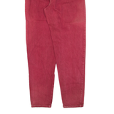 TEDDY'S Womens Jeans Red Relaxed Tapered W28 L29
