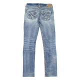 SILVER Aiko Womens Jeans Blue Slim Skinny Stone Wash W26 L32