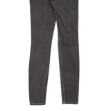 TRUE RELIGION High Waisted Distressed Womens Jeans Black Slim Skinny W25 L29