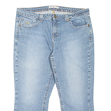 TOMMY HILFIGER Cropped Womens Jeans Blue Regular Straight Stone Wash W36 L23
