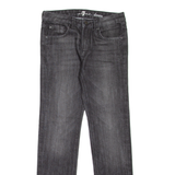 7 FOR ALL MANKIND Slimmy Womens Jeans Grey Slim Skinny Stone Wash W27 L27