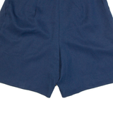 REQUIREMENTS PETITE High Waist Womens Chino Shorts Blue 90s M W28