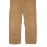 DOCKERS Alpha Khakis Mens Twill Trousers Brown Slim Straight W32 L31