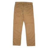 DOCKERS Alpha Khakis Mens Twill Trousers Brown Slim Straight W32 L31