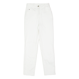 TREND Womens Trousers White Regular Tapered W24 L27