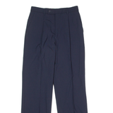 DNATA BY RONAI Pleated Mens Trousers Blue Slim Straight W27 L31