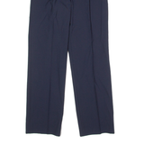 DNATA BY RONAI Pleated Mens Trousers Blue Slim Straight W27 L31