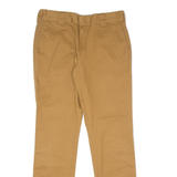 DICKIES Workwear Mens Twill Trousers Brown Slim Straight W30 L32