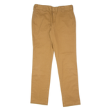 DICKIES Workwear Mens Twill Trousers Brown Slim Straight W30 L32