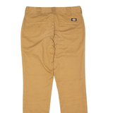 DICKIES Workwear Mens Twill Trousers Brown Slim Straight W30 L32