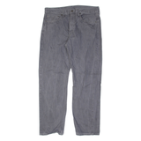 LEVI'S 505 Womens Jeans Grey Regular Straight Stone Wash W36 L32