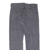 LEVI'S 505 Womens Jeans Grey Regular Straight Stone Wash W36 L32
