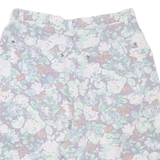 Womens Denim Shorts Purple Floral S W28