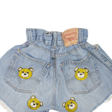 LEVI'S Customised Cut-Off Womens Denim Shorts Blue Relaxed XXS W20