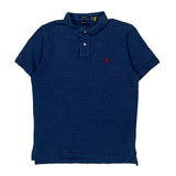 Polo By Ralph Lauren Slim Fit Polo Shirt - Large Blue Cotton