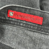 Tommy Hilfiger Denim Wide Leg Carpenter Pants - 37W 30L Black Cotton