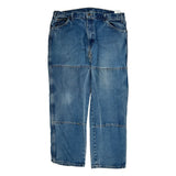 Dickies Double Knee Jeans - 36W 30L Blue Cotton