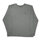 Polo By Ralph Lauren Long Sleeve T-Shirt - Large Grey Cotton Blend