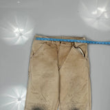 Carhartt Carpenter Trousers - 34W 31L Beige Cotton