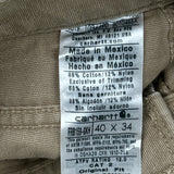 Carhartt Carpenter Trousers - 40W 34L Khaki Cotton Blend